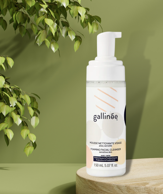 Nettoyant Visage mousse naturelle enrichie en prébiotiques et acide lactique