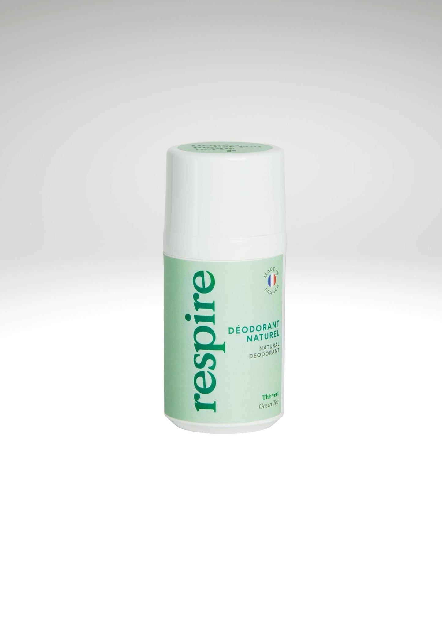 déodorant thé vert à 99% d'origine naturelle respire gleamagain