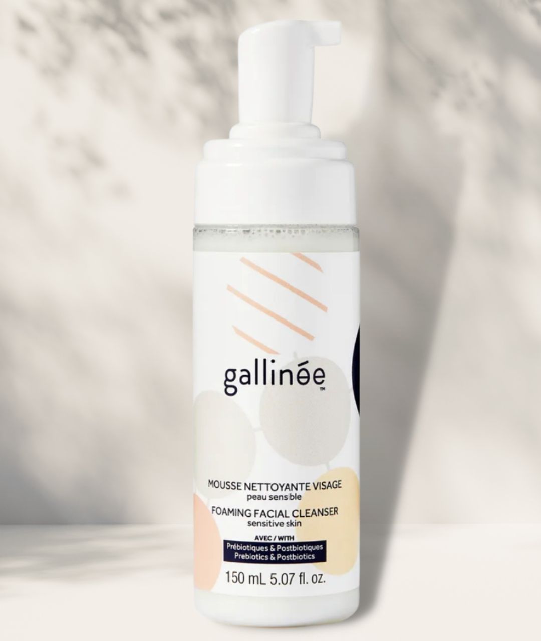 Nettoyant Visage mousse naturelle enrichie en prébiotiques et l’acide lactique gallinée gleamagain