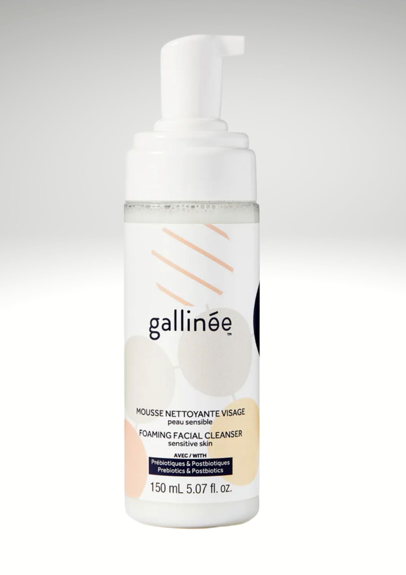 Nettoyant Visage mousse naturelle enrichie en prébiotiques et l’acide lactique gallinée gleamagain