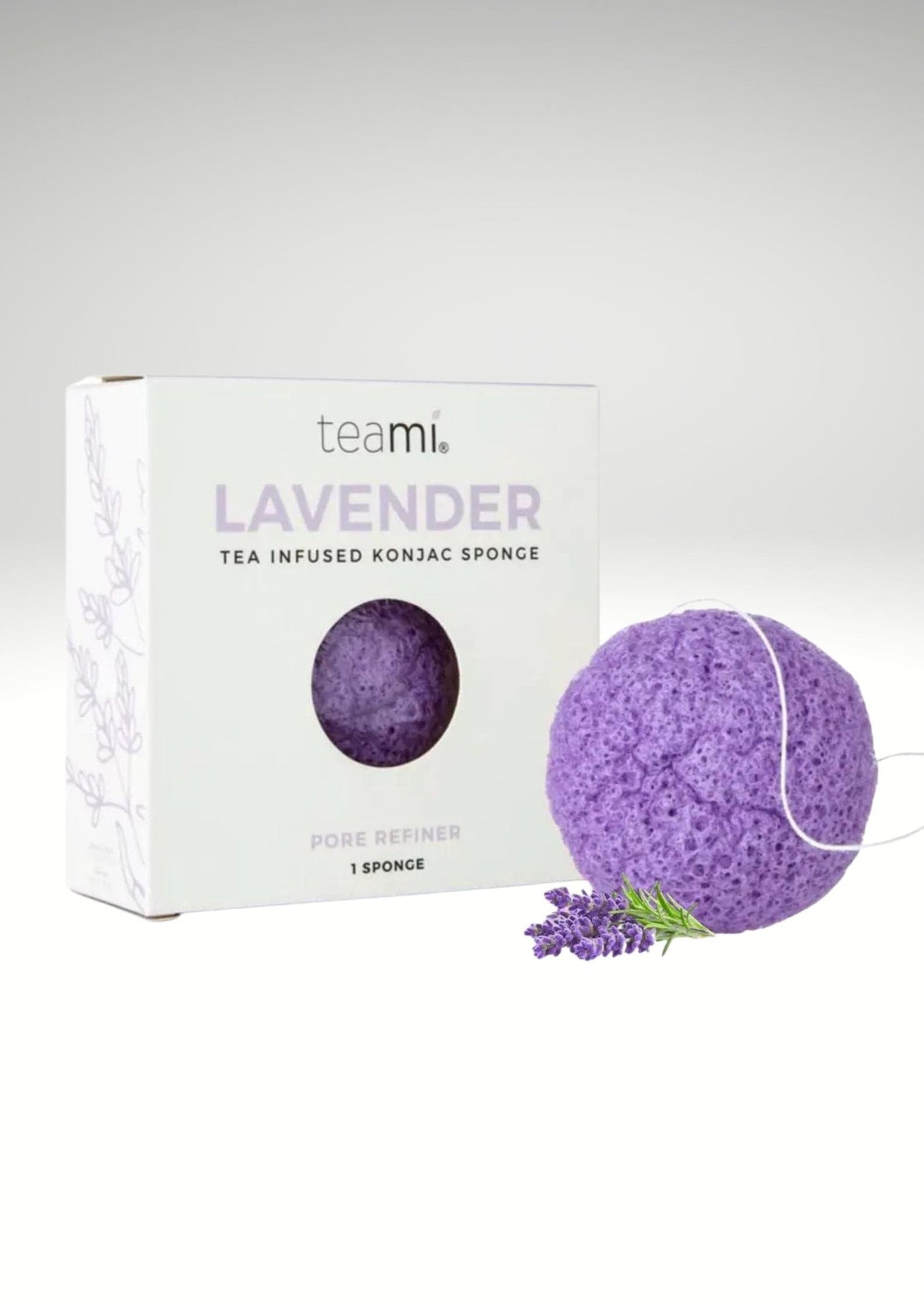 Éponge Konjac naturelle infusée au thé à la Lavande - Gleam Again