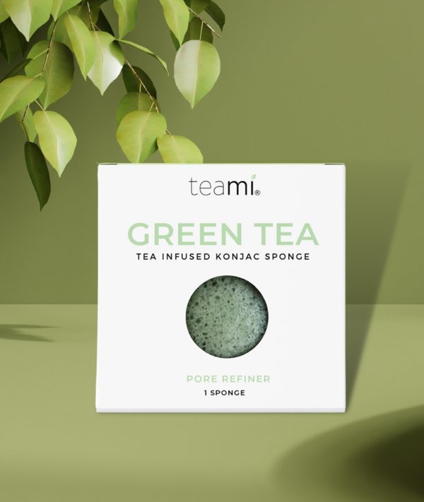 Éponge Konjac 100% Naturelle Infusée au Thé Vert - Soin Visage Naturel